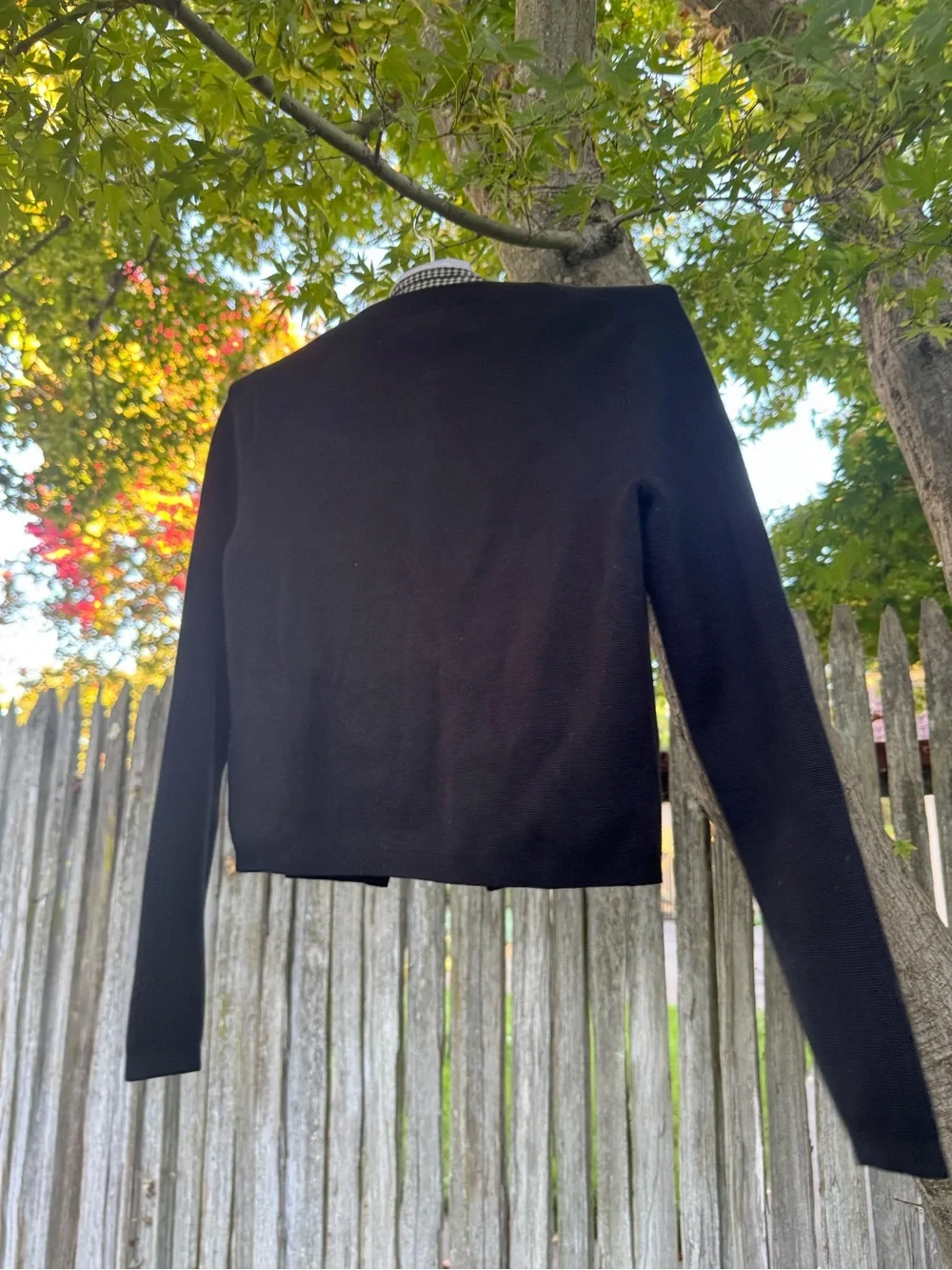 J. Crew Black Crewneck Button Cardigan